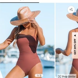 Cupshe One Piece, Desert Sand - Size Large